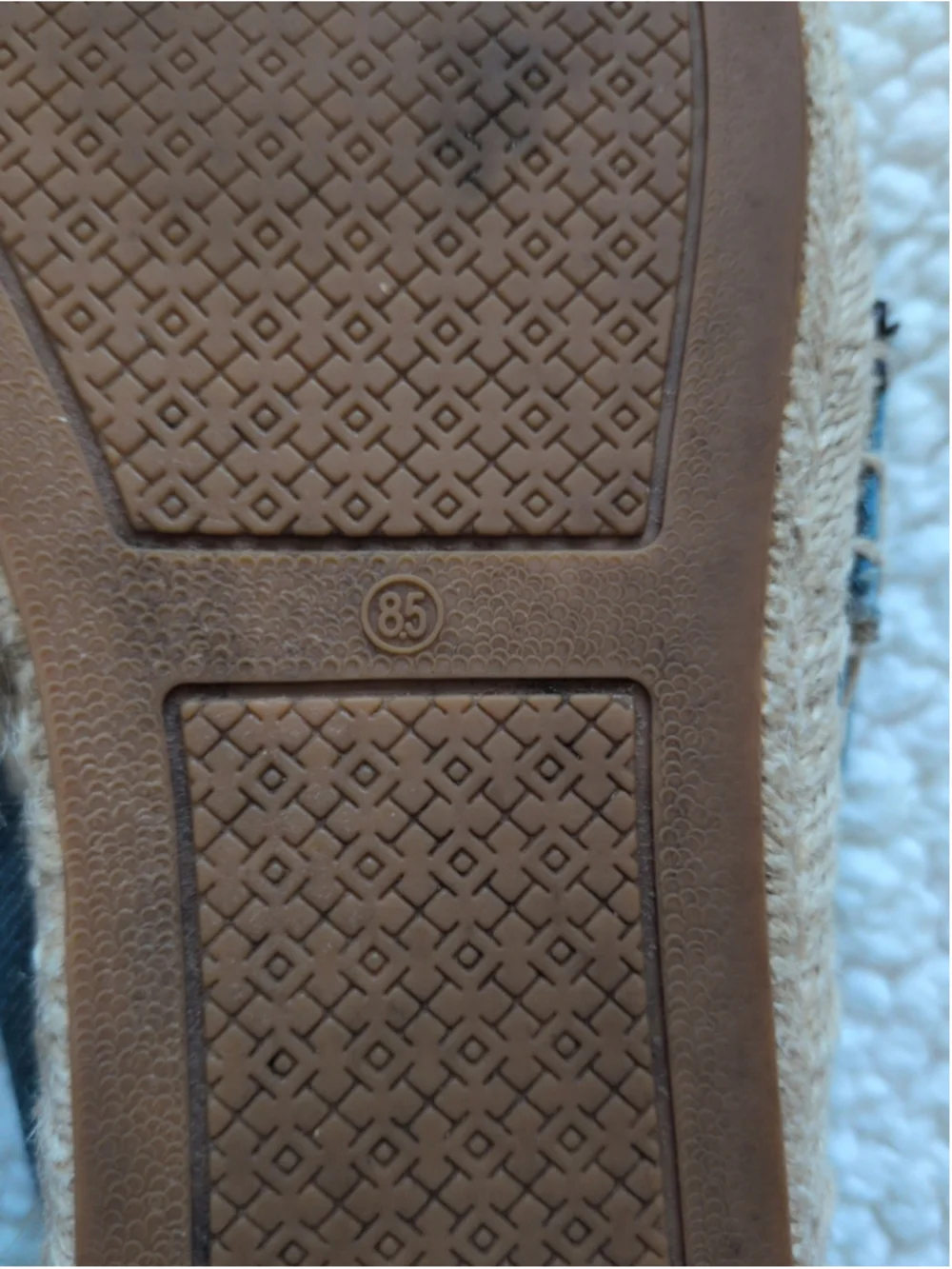 Tory Burch seaside nautical denim coastal fish resortwear espadrilles sandals
